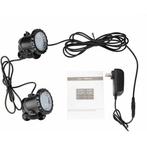 Ranpo (2 Lights + 1 Remote) LED RGB Garden Pond Spotlight Submersible Light Aquarium F Ranpo (2 Lights + 1 Remote) LED RGB Garden Pond Spotlight Submersible Light Aquarium F