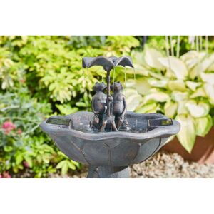 Smart Garden Smart Solar Powered Frog Frolics Cascade Water Feature Garden Fountain - Bronze