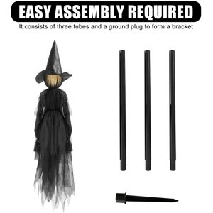 Hw (1PCS Witch) 170cm Halloween Light-Up Witches Ghost Halloween Hw (1PCS Witch) 170cm Halloween Light-Up Witches Ghost Halloween