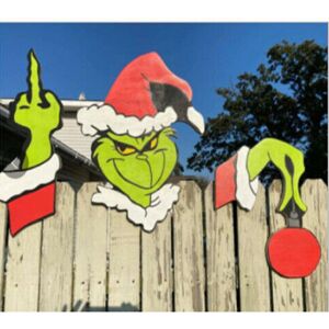 Unbranded Christmas Fence Grinch Peeker Yard Garden Outdoor Xmas Occasion Decor Gift UK Unbranded Christmas Fence Grinch Peeker Yard Garden Outdoor Xmas Occasion Decor Gift UK