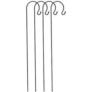 Selections 4 x Shepherds Crook Black Metal Garden Border Hooks (1.2m) Selections 4 x Shepherds Crook Black Metal Garden Border Hooks (1.2m)