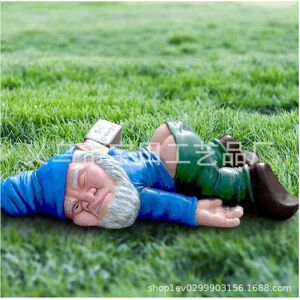 Unbranded (Blue) Drunk Gnome Patio Garden Ornament Funny Resin Garden Statue Figurine Wate Unbranded (Blue) Drunk Gnome Patio Garden Ornament Funny Resin Garden Statue Figurine Wate