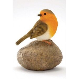 Selections Robin on a Stone Resin Garden Ornament Selections Robin on a Stone Resin Garden Ornament
