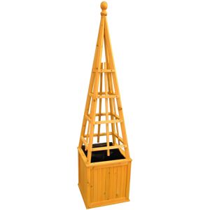Selections Wooden Garden Obelisk Planter with Liner Selections Wooden Garden Obelisk Planter with Liner