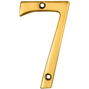 Loops Polished Brass Door Number 7 75mm Height 4mm Depth House Numeral Plaque Loops Polished Brass Door Number 7 75mm Height 4mm Depth House Numeral Plaque