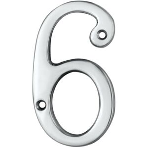 Loops Polished Chrome Door Number 6/9 75mm Height 4mm Depth House Numeral Plaque Loops Polished Chrome Door Number 6/9 75mm Height 4mm Depth House Numeral Plaque
