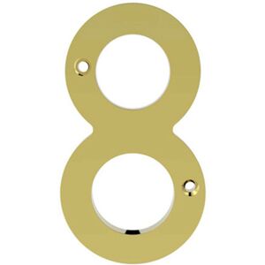 Loops Stainless Brass Door Number 8 75mm Height 4mm Depth House Numeral Plaque Loops Stainless Brass Door Number 8 75mm Height 4mm Depth House Numeral Plaque