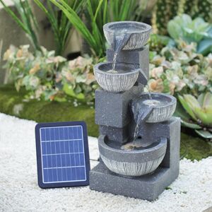 Living And Home Solar Powered Water Feature Garden Fountain LED Lights Statues In/Outdoor Decor Living And Home Solar Powered Water Feature Garden Fountain LED Lights Statues In/Outdoor Decor