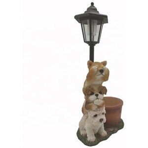 Werhomeshowroom Garden Solar Westie: 3-Puppies Hand-Painted Lantern Planter & Dog Ornament – Aut Werhomeshowroom Garden Solar Westie: 3-Puppies Hand-Painted Lantern Planter & Dog Ornament – Aut