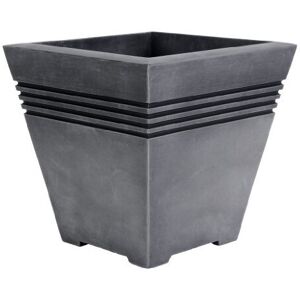 Strata Milano Tall Square Planter 33 Centimetres Pewter Strata Milano Tall Square Planter 33 Centimetres Pewter