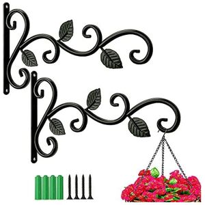 RHHGOPM 2 Pack Hanging Basket Brackets Outdoor, Heavy Duty Wall Brackets Hanging RHHGOPM 2 Pack Hanging Basket Brackets Outdoor, Heavy Duty Wall Brackets Hanging