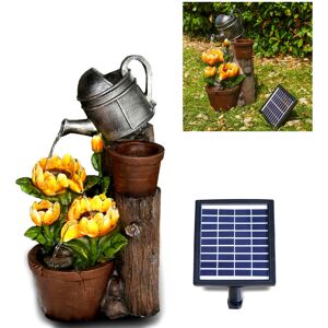 (SOLAR SUNFLOWERS FOUNTAIN) GEEZY Solar LED Outdoor Garden Water Feature Cascadi (SOLAR SUNFLOWERS FOUNTAIN) GEEZY Solar LED Outdoor Garden Water Feature Cascadi