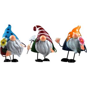 Roots & Shoots Wobble Head Metal Novelty Garden Gonk Gnome Ornaments - (Set of 3) Roots & Shoots Wobble Head Metal Novelty Garden Gonk Gnome Ornaments - (Set of 3)