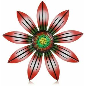 SKESRJTOP (Red) Metal Flower Wall Art Sculpture Outdoor Hanging Ornament for Garden Home D SKESRJTOP (Red) Metal Flower Wall Art Sculpture Outdoor Hanging Ornament for Garden Home D