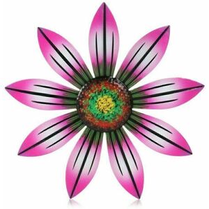 SKESRJTOP (Pink) Metal Flower Wall Art Sculpture Outdoor Hanging Ornament for Garden Home SKESRJTOP (Pink) Metal Flower Wall Art Sculpture Outdoor Hanging Ornament for Garden Home