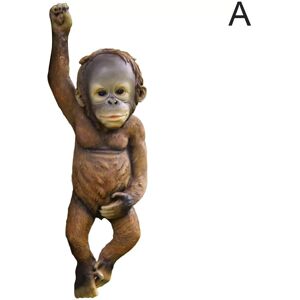 SKESRJTOP (A) Outdoor Garden Decoration Monkey Tree Rope Hanging Statue Creative Simulatio SKESRJTOP (A) Outdoor Garden Decoration Monkey Tree Rope Hanging Statue Creative Simulatio