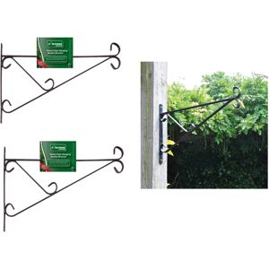 Kingfisher 2 X 16inch Heavy Duty Decorative Metal Bracket For Hanging Flower Baskets Kingfisher 2 X 16inch Heavy Duty Decorative Metal Bracket For Hanging Flower Baskets