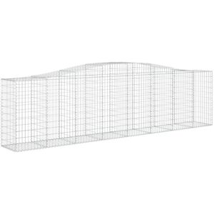 vidaXL Arched Gabion Basket 400x50x100/120 cm Galvanized Iron - Gabion Basket vidaXL Arched Gabion Basket 400x50x100/120 cm Galvanized Iron - Gabion Basket