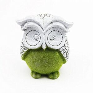 Roots & Shoots Garden Owl Ornament - 14cm Outdoor Decor with Grass Finish, On-Tr Roots & Shoots Garden Owl Ornament - 14cm Outdoor Decor with Grass Finish, On-Tr