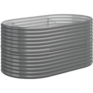 vidaXL Garden Planter - 152x80x68 cm - Grey - Garden Type vidaXL Garden Planter - 152x80x68 cm - Grey - Garden Type