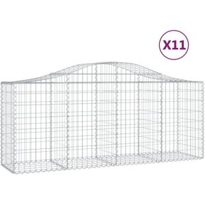 vidaXL Arched Gabion Basket 11 pcs - Garden Decorative Wall vidaXL Arched Gabion Basket 11 pcs - Garden Decorative Wall