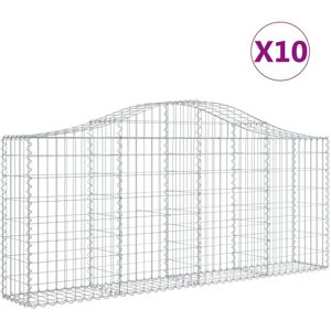 (200 x 30 x 80/100 cm/ 10 pcs) vidaXL Arched Gabion Basket Stone Basket Gabion R (200 x 30 x 80/100 cm/ 10 pcs) vidaXL Arched Gabion Basket Stone Basket Gabion R