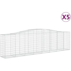 vidaXL Arched Gabion Basket - Garden Decorative Wall 400x50x100/120 cm vidaXL Arched Gabion Basket - Garden Decorative Wall 400x50x100/120 cm