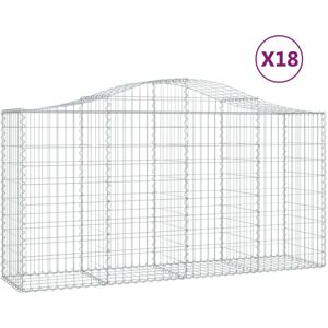 vidaXL Maison Chic Garden Gabion Barriers 200x50x100/120 cm vidaXL Maison Chic Garden Gabion Barriers 200x50x100/120 cm