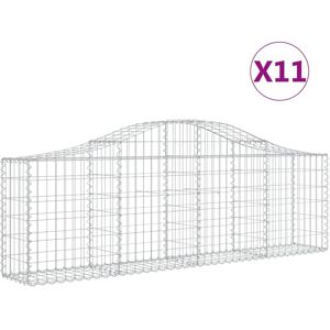 VIDAXL Garden Gabion Baskets - 11 pcs Silver VIDAXL Garden Gabion Baskets - 11 pcs Silver