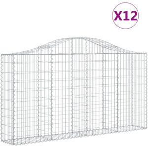 (200 x 30 x 100/120 cm/12 pcs) vidaXL Arched Gabion Basket Stone Basket Gabion R (200 x 30 x 100/120 cm/12 pcs) vidaXL Arched Gabion Basket Stone Basket Gabion R
