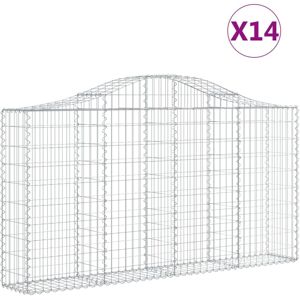 vidaXL Maison Chic - Arc-shaped Garden Gabion Baskets 14 pcs 200x30x100/120 cm galvanized iron vidaXL Maison Chic - Arc-shaped Garden Gabion Baskets 14 pcs 200x30x100/120 cm galvanized iron