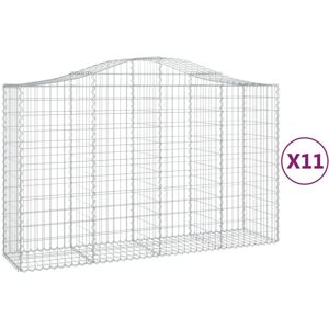 vidaXL Arched Gabion Basket - Garden Decor 11 pcs vidaXL Arched Gabion Basket - Garden Decor 11 pcs