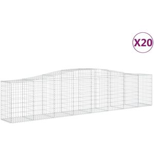 vidaXL Arched Gabion Basket - 20 pcs, 400x50x80/100 cm - Garden Decor vidaXL Arched Gabion Basket - 20 pcs, 400x50x80/100 cm - Garden Decor