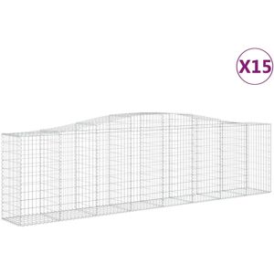 vidaXL Arched Gabion Basket 15 pcs - Garden Decorative Wall vidaXL Arched Gabion Basket 15 pcs - Garden Decorative Wall