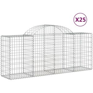 vidaXL Arched Gabion Basket 25 pcs 200x50x80/100 cm - Gabion Basket vidaXL Arched Gabion Basket 25 pcs 200x50x80/100 cm - Gabion Basket