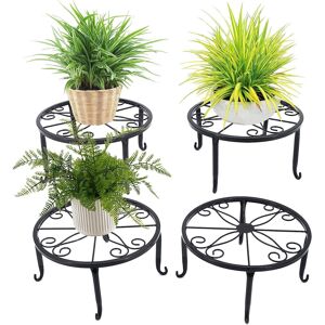Unbranded Set of 4 Metal Iron Plant Stands, Indoor or Outdoor, Black Unbranded Set of 4 Metal Iron Plant Stands, Indoor or Outdoor, Black