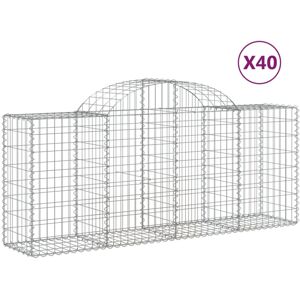 vidaXL Arched Gabion Basket 40 pcs 200x50x80/100 cm - Gabion Basket vidaXL Arched Gabion Basket 40 pcs 200x50x80/100 cm - Gabion Basket