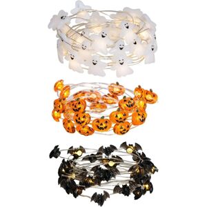 EAMBRITE Halloween Lights Set of 3 Themed Fairy Lights 30 LED Pumpkin Bat Ghost Indoor De EAMBRITE Halloween Lights Set of 3 Themed Fairy Lights 30 LED Pumpkin Bat Ghost Indoor De