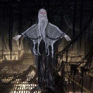 XYLFLY (Black) 80cm Life Size Human Skull Skeleton Halloween Prop Voice Induction light XYLFLY (Black) 80cm Life Size Human Skull Skeleton Halloween Prop Voice Induction light