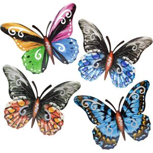 Unbranded 4 Pieces Butterfly Wall Art Decoration Ornaments Indoor Outdoor Garden Yard Wall Unbranded 4 Pieces Butterfly Wall Art Decoration Ornaments Indoor Outdoor Garden Yard Wall