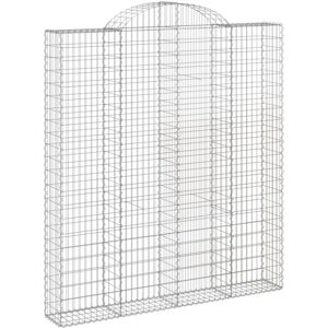 vidaXL Arched Gabion Basket 200x30x220/240 cm Galvanised Iron vidaXL Arched Gabion Basket 200x30x220/240 cm Galvanised Iron