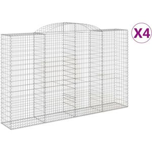 vidaXL Arched Gabion Basket 4 pcs - Garden Decorative Fence vidaXL Arched Gabion Basket 4 pcs - Garden Decorative Fence