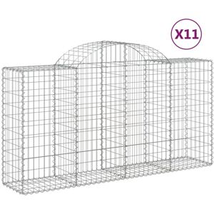 vidaXL Arched Gabion Basket 11 pcs - Garden Decor & Retaining Wall vidaXL Arched Gabion Basket 11 pcs - Garden Decor & Retaining Wall