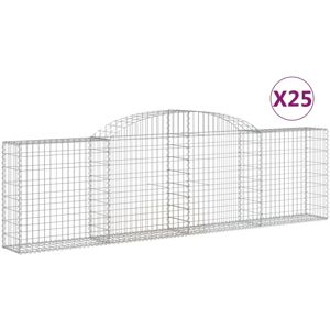 vidaXL Arched Gabion Basket 25 pcs 300x30x80/100 cm - Gabion Basket vidaXL Arched Gabion Basket 25 pcs 300x30x80/100 cm - Gabion Basket