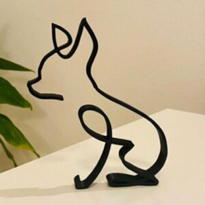 Unbranded (Chihuahua) Modern Minimalist Metal Dog Sculpture Home Room Decor Statue Art Orn Unbranded (Chihuahua) Modern Minimalist Metal Dog Sculpture Home Room Decor Statue Art Orn