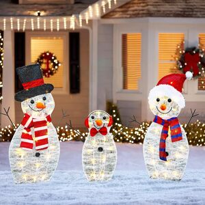 Unbranded Wabjtam Christmas Decoration 55 Led Lighted Snowman Family Outdoor, 3-piece Wate Unbranded Wabjtam Christmas Decoration 55 Led Lighted Snowman Family Outdoor, 3-piece Wate