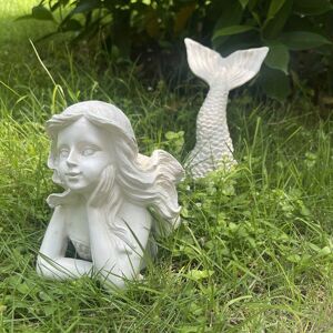BGHONE (2pcs) 2pcs, Decorative Outdoor Resin Mermaid Statue for Garden, Patio, and Lawn BGHONE (2pcs) 2pcs, Decorative Outdoor Resin Mermaid Statue for Garden, Patio, and Lawn