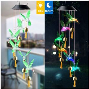 Unbranded (Hummingbird bell) LED Solar Wind Chime Crystal Ball Hummingbird Wind Chime Ligh Unbranded (Hummingbird bell) LED Solar Wind Chime Crystal Ball Hummingbird Wind Chime Ligh