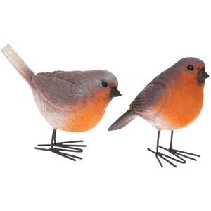 Garneck Set of 2 Lifelike Resin Robins Garden Ornaments - Intricate 13x6x11 cm Indoor/Ou Garneck Set of 2 Lifelike Resin Robins Garden Ornaments - Intricate 13x6x11 cm Indoor/Ou