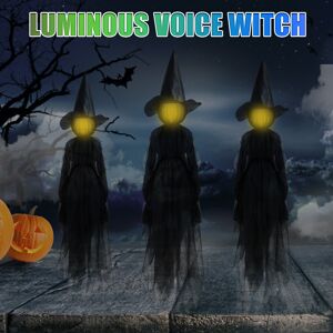 VEISHET Light Halloween Up Witches Ghost Decoration Voice Activationlamp Outdoor Light VEISHET Light Halloween Up Witches Ghost Decoration Voice Activationlamp Outdoor Light